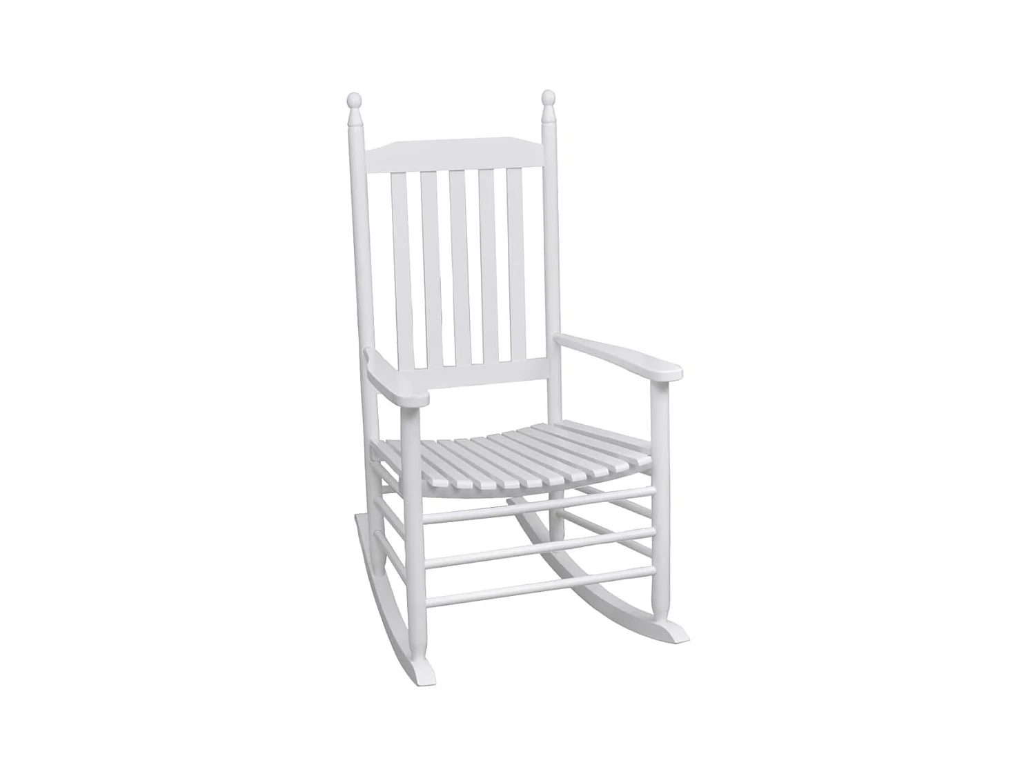 Fauteuil à bascule avec siège incurvé Blanc Bois BE45841