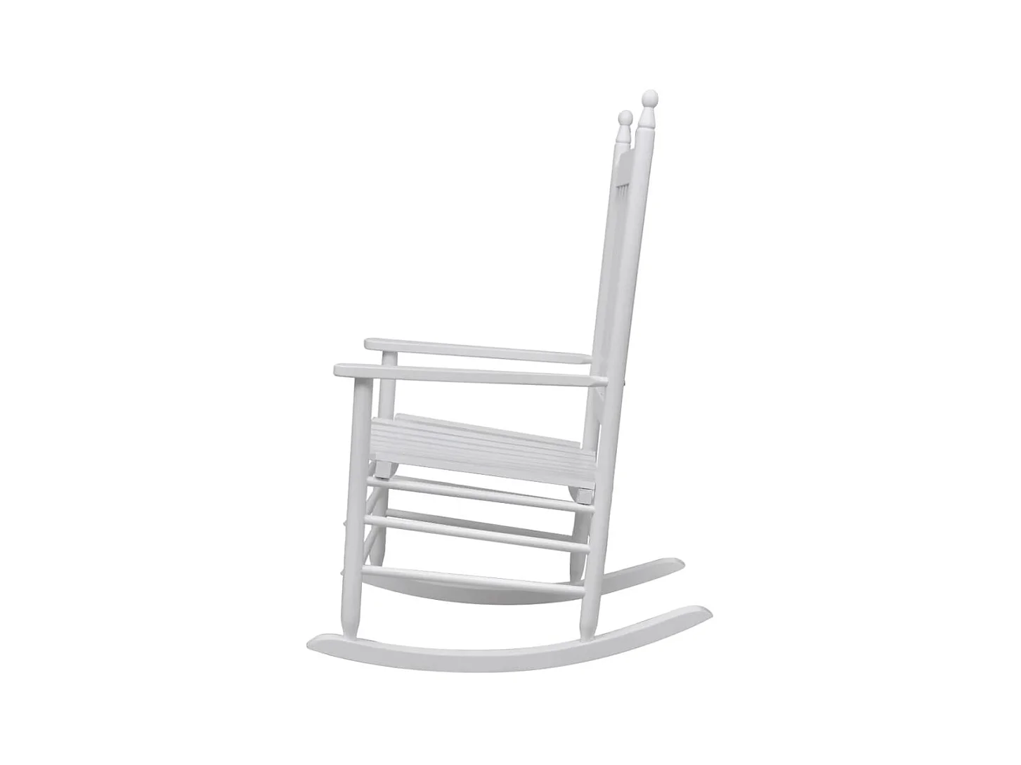 Fauteuil à bascule avec siège incurvé Blanc Bois BE45841