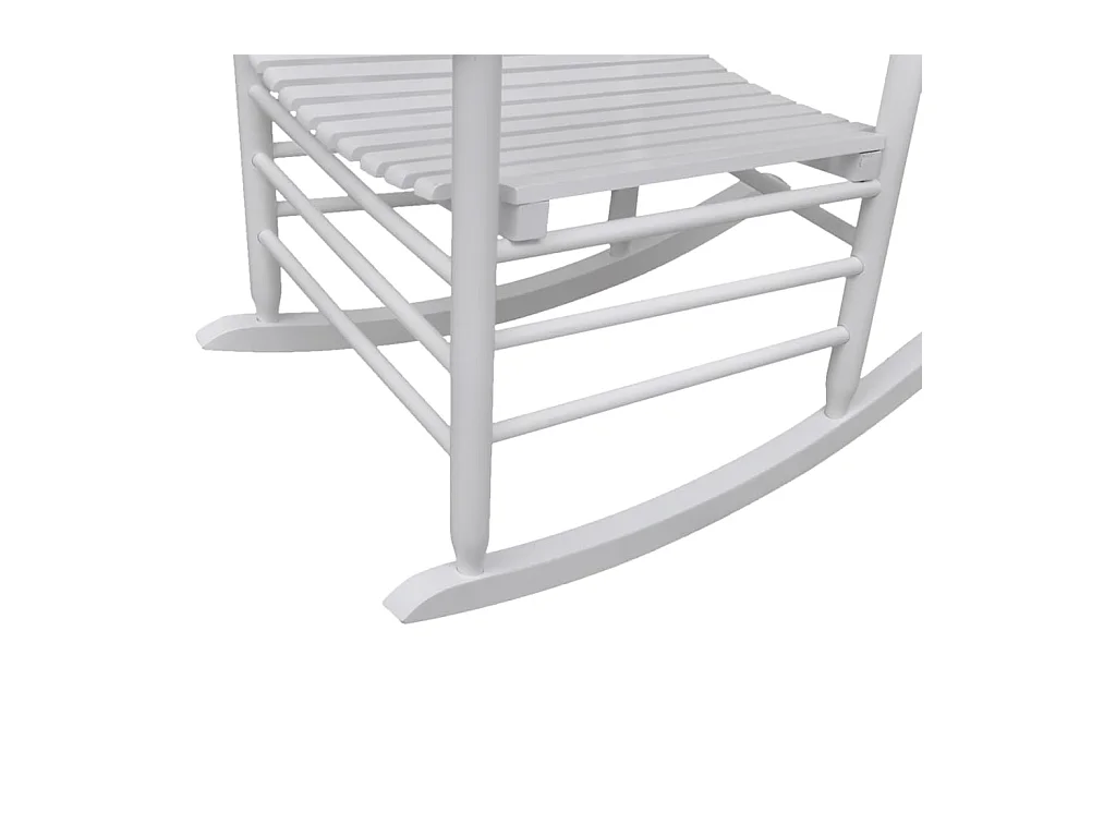 Fauteuil à bascule avec siège incurvé Blanc Bois BE45841