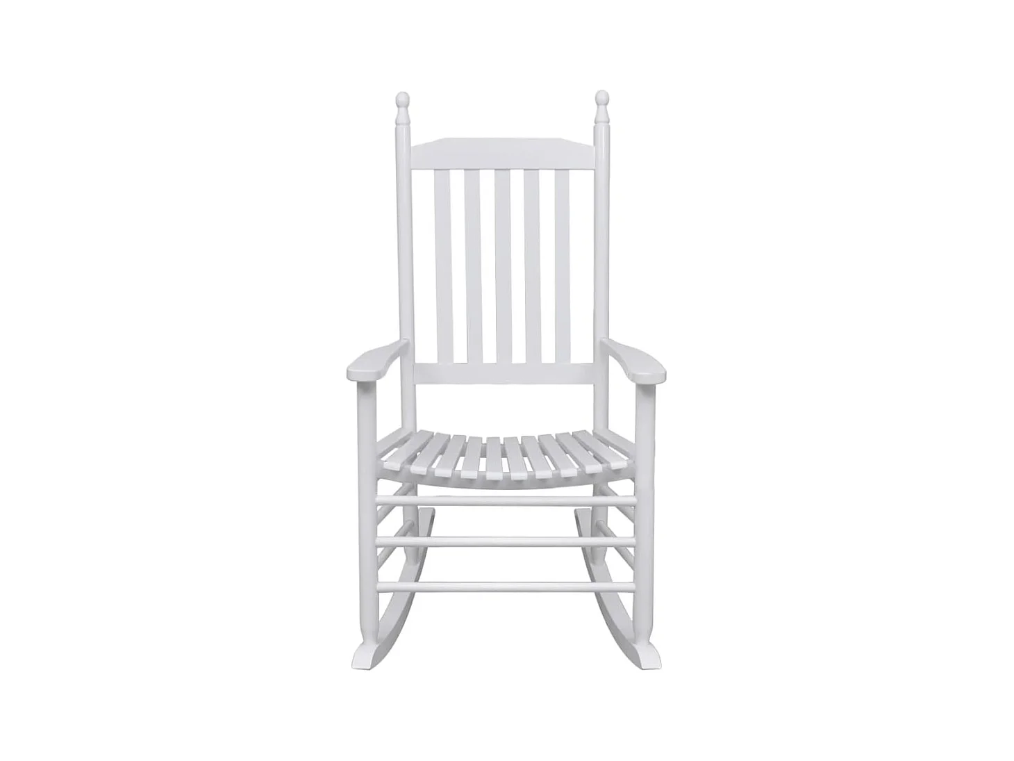 Fauteuil à bascule avec siège incurvé Blanc Bois BE45841