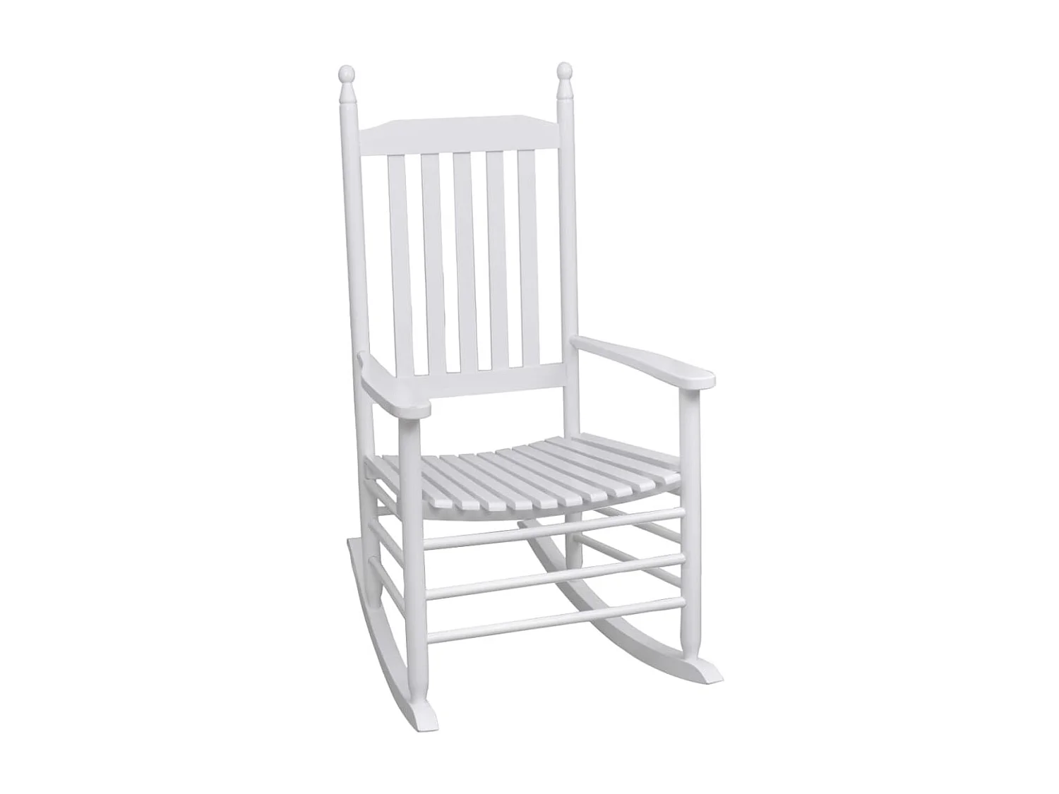 Fauteuil à bascule avec siège incurvé Blanc Bois BE45841