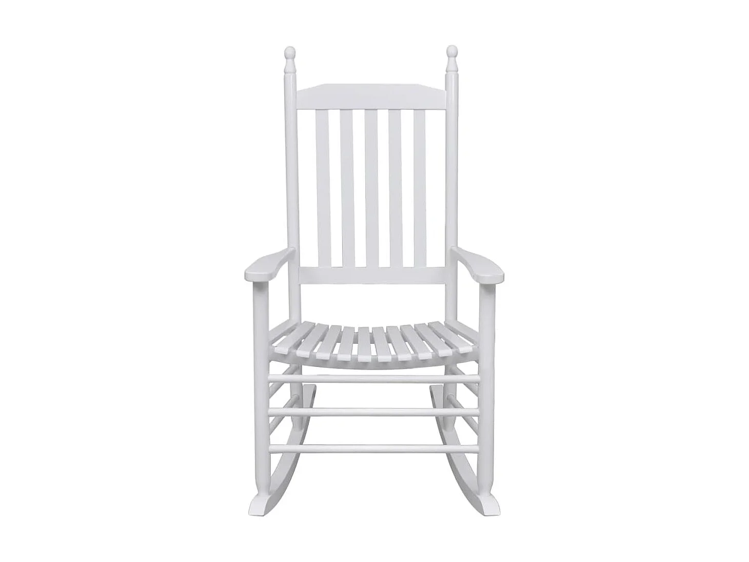 Fauteuil à bascule avec siège incurvé Blanc Bois BE45841