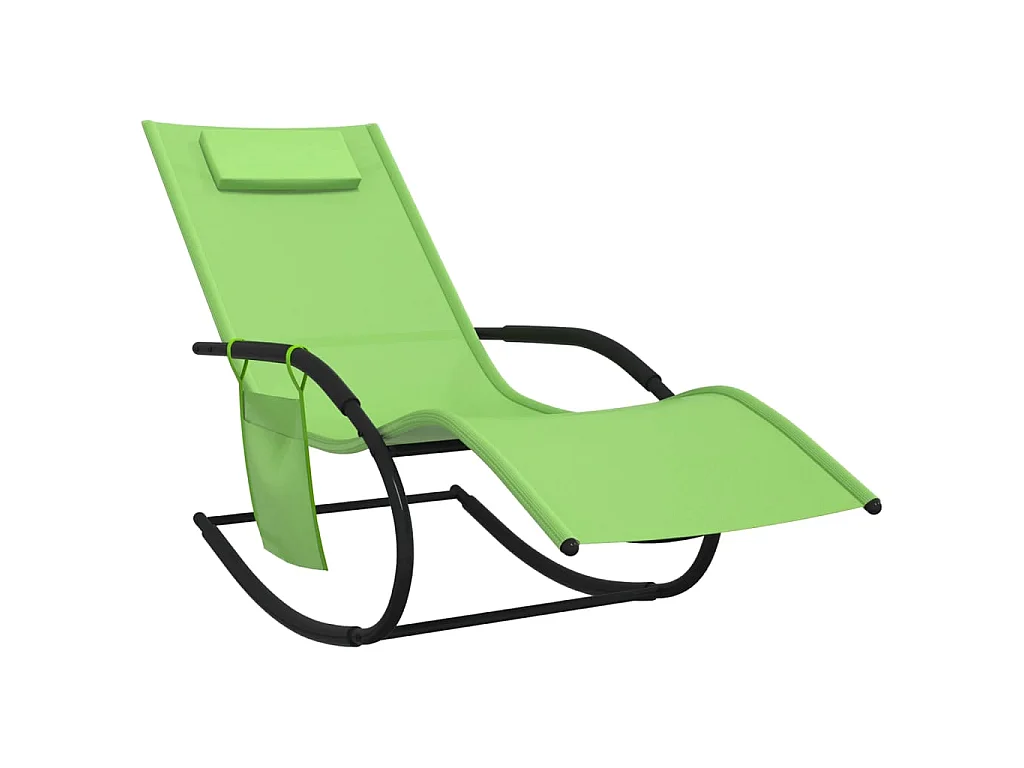 Ligbedden 2 st schommelend staal en textileen groen NL586662