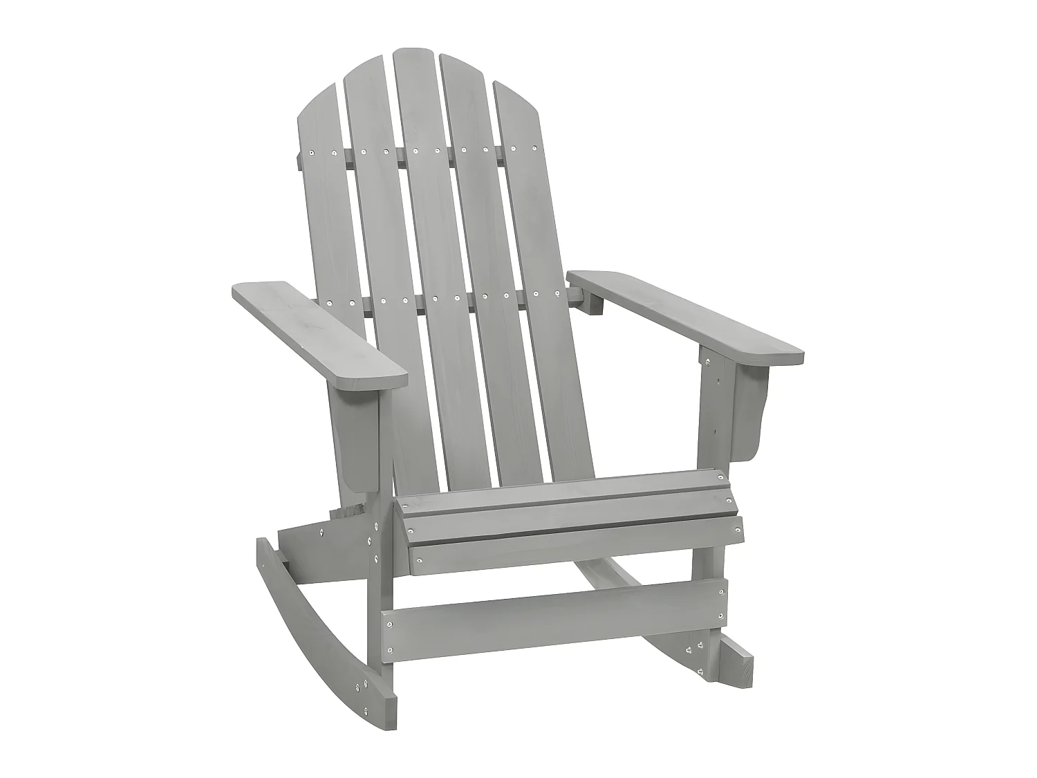 Fauteuil à bascule de jardin Bois Gris BE21450