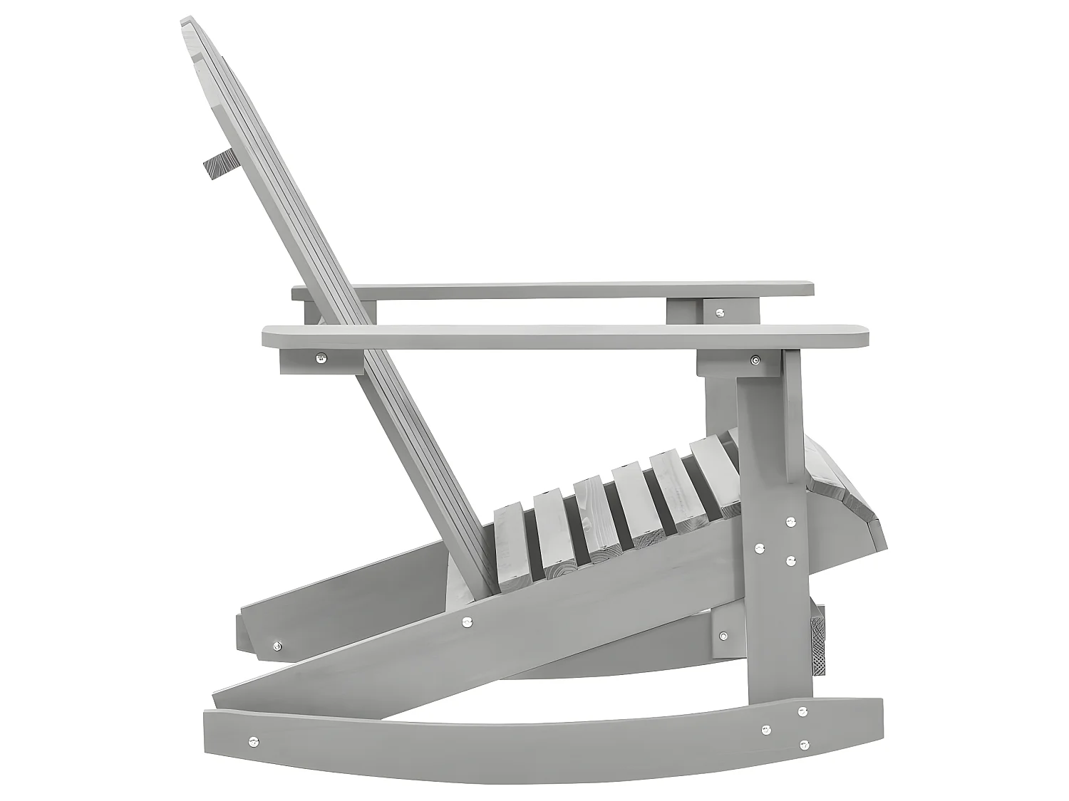 Fauteuil à bascule de jardin Bois Gris BE21450