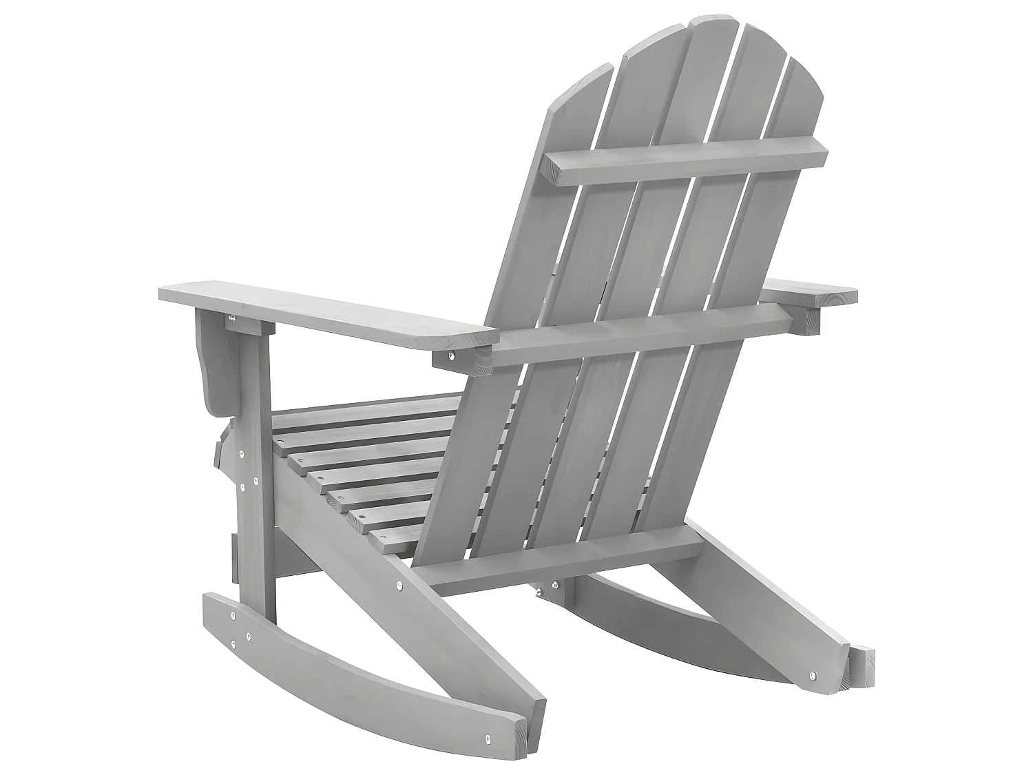 Fauteuil à bascule de jardin Bois Gris BE21450
