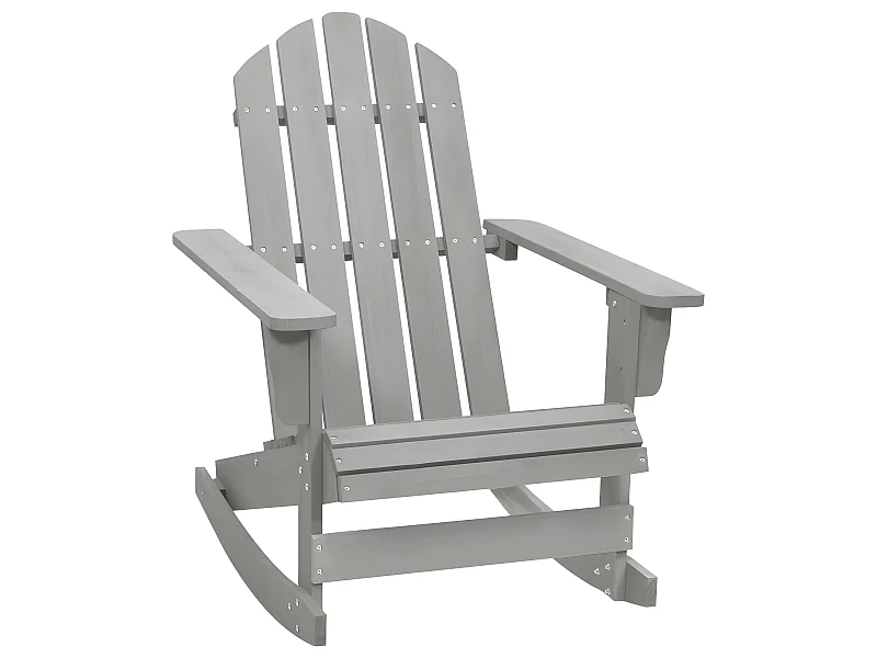 Fauteuil à bascule de jardin Bois Gris BE21450