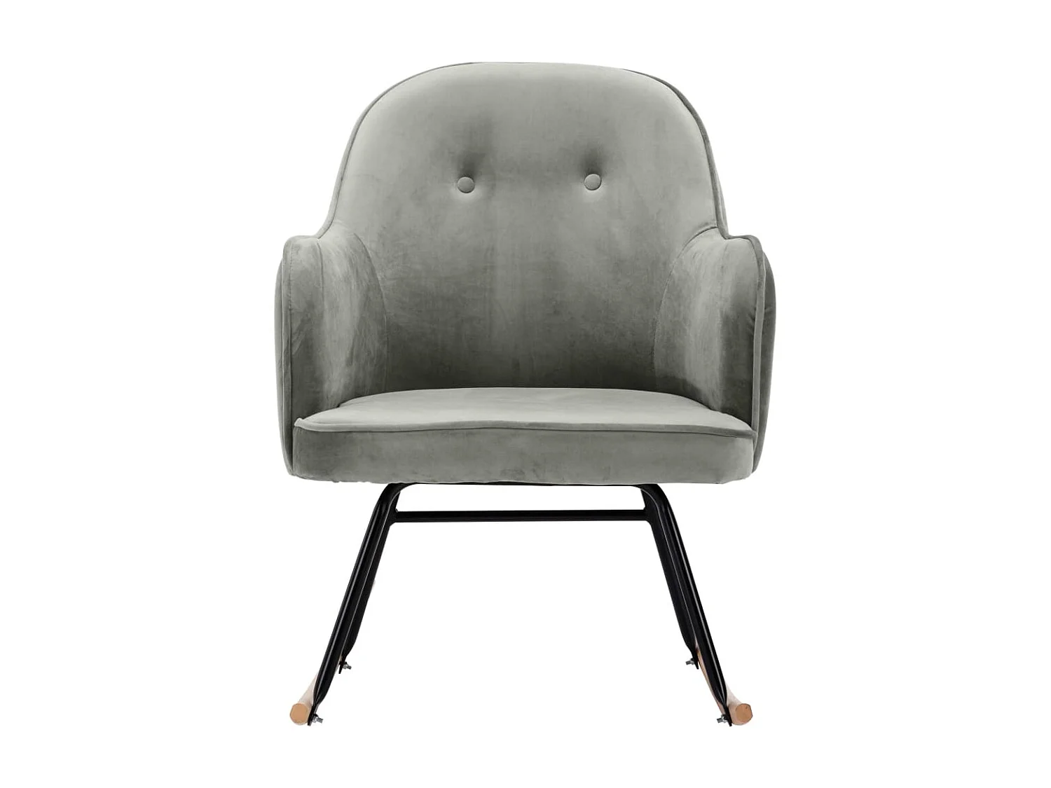 Fauteuil à bascule Gris Velours BE59647