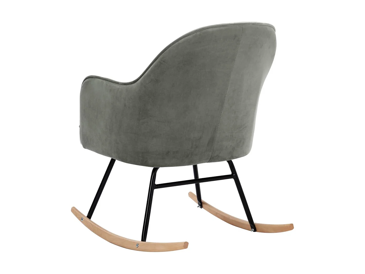 Fauteuil à bascule Gris Velours BE59647