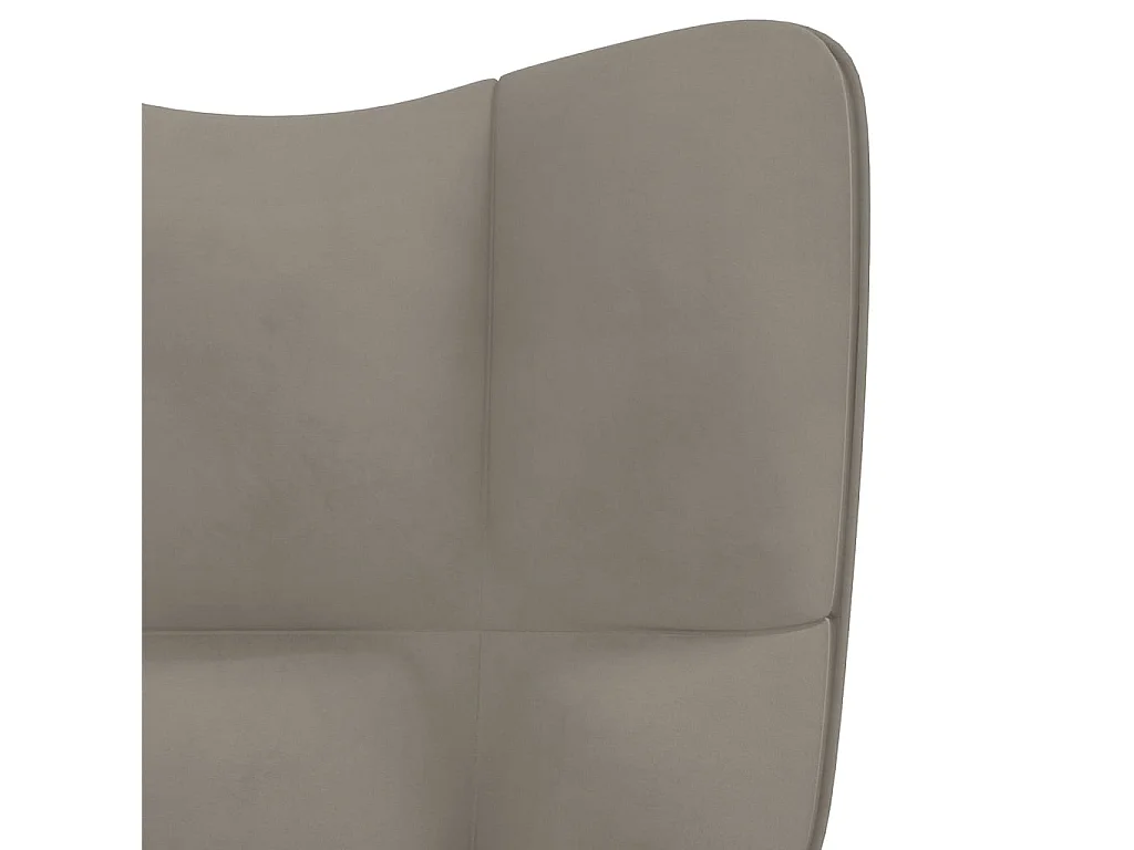 Silla mecedora de terciopelo gris claro ES62030