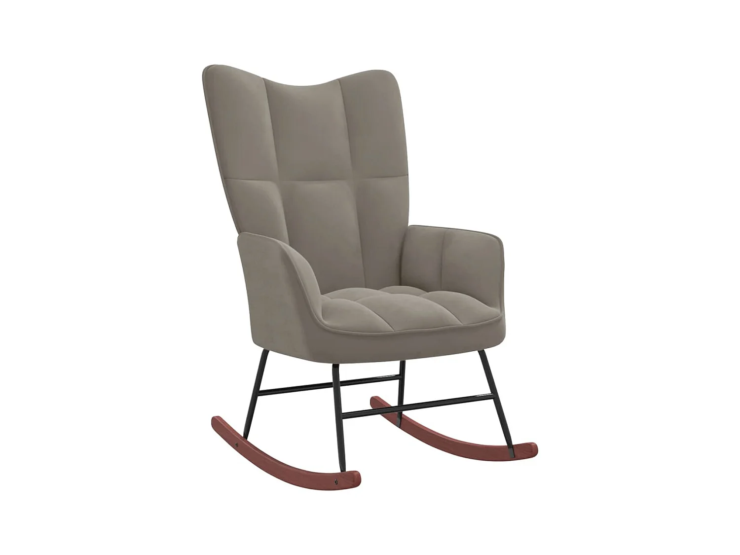 Fauteuil à bascule Gris clair Velours BE93822
