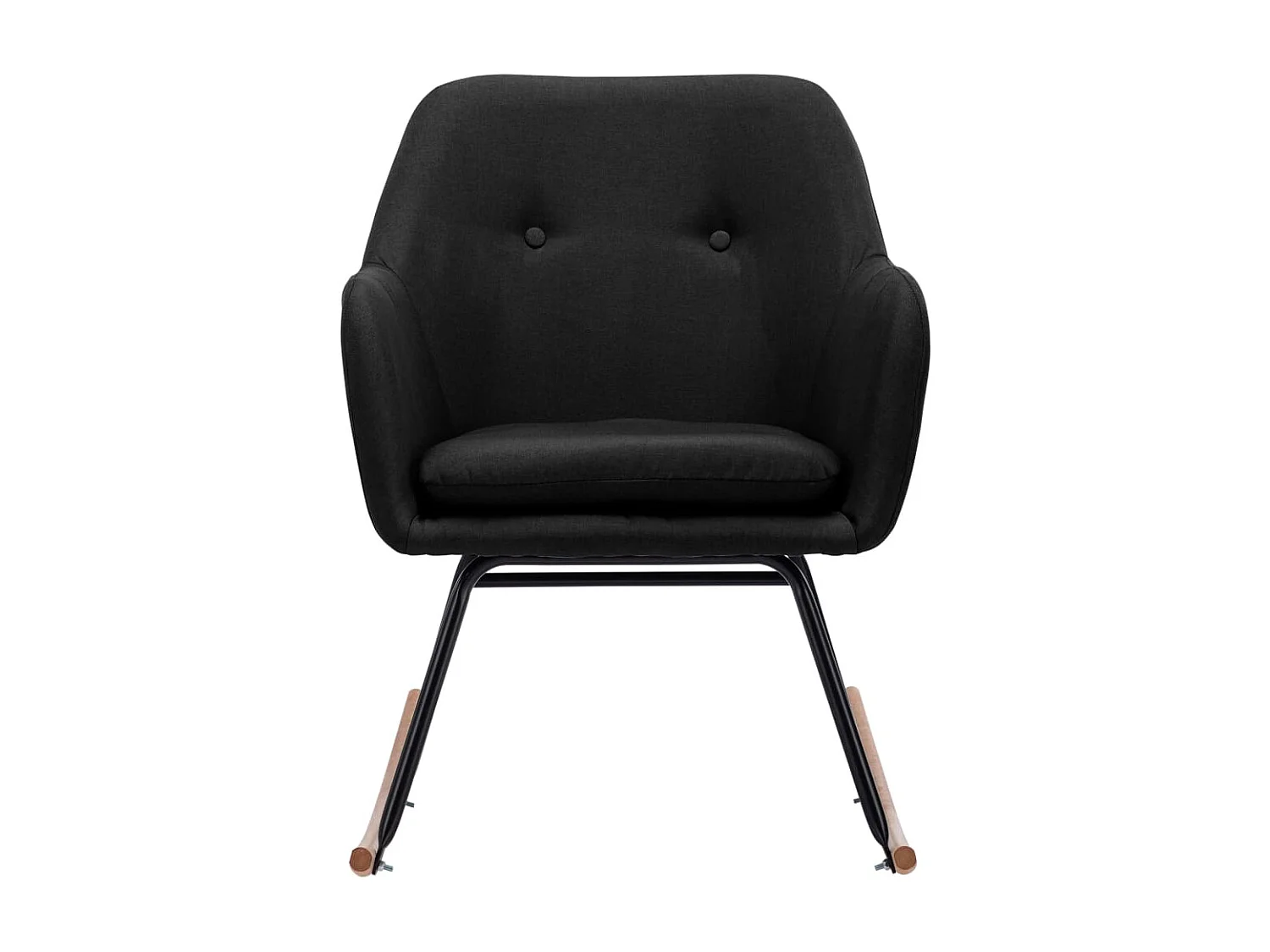 Fauteuil à bascule Noir Tissu BE61210