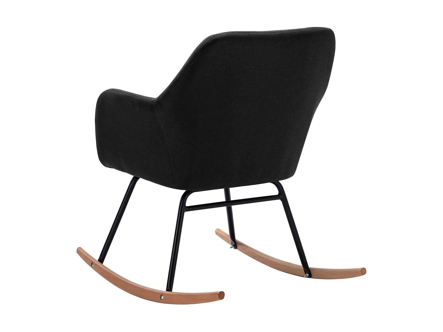Fauteuil à bascule Noir Tissu BE61210