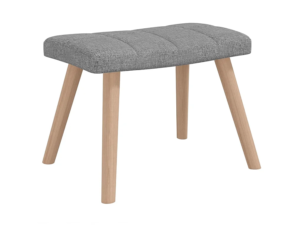 Fauteuil à bascule avec tabouret Gris clair Tissu BE88004