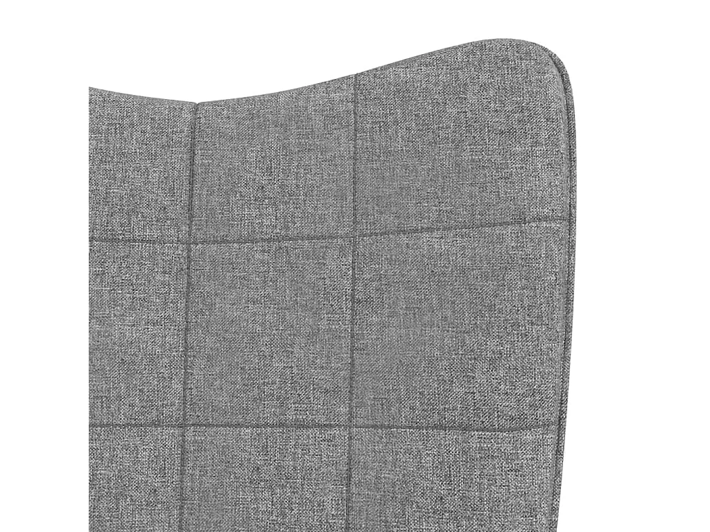 Fauteuil à bascule avec tabouret Gris clair Tissu BE88004