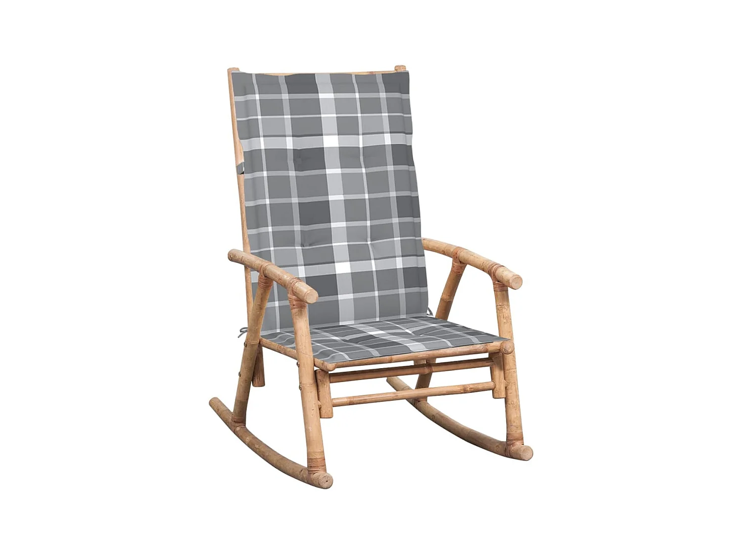 Fauteuil à bascule avec coussin Bambou SEF89140