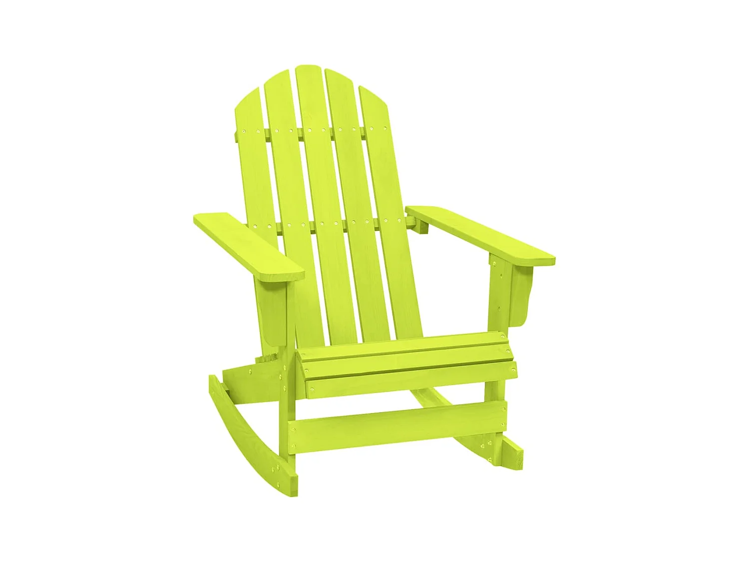 Fauteuil à bascule de jardin Adirondack Bois de sapin massif Vert BE91357