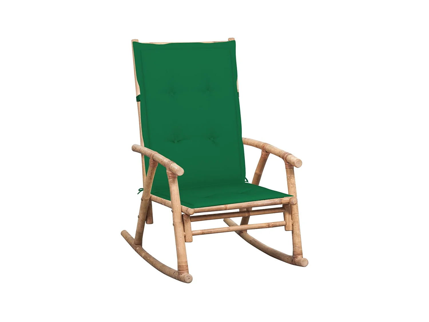 Fauteuil à bascule avec coussin Bambou BE80431