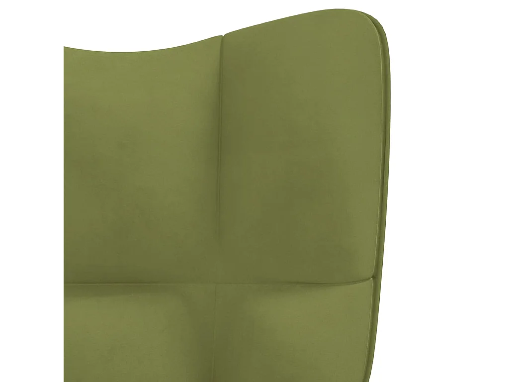Fauteuil à bascule Vert clair Velours BE67081