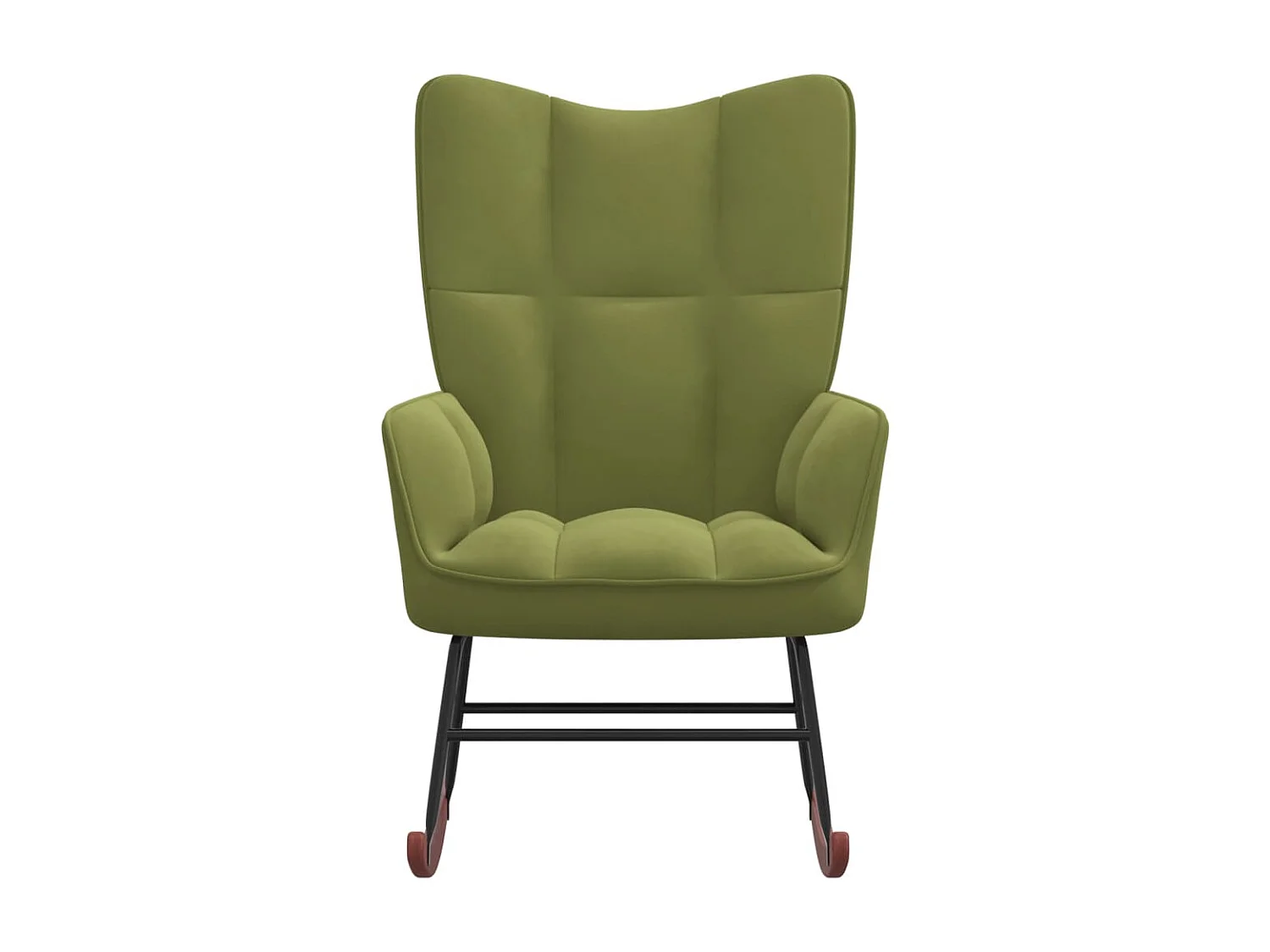 Fauteuil à bascule Vert clair Velours BE67081
