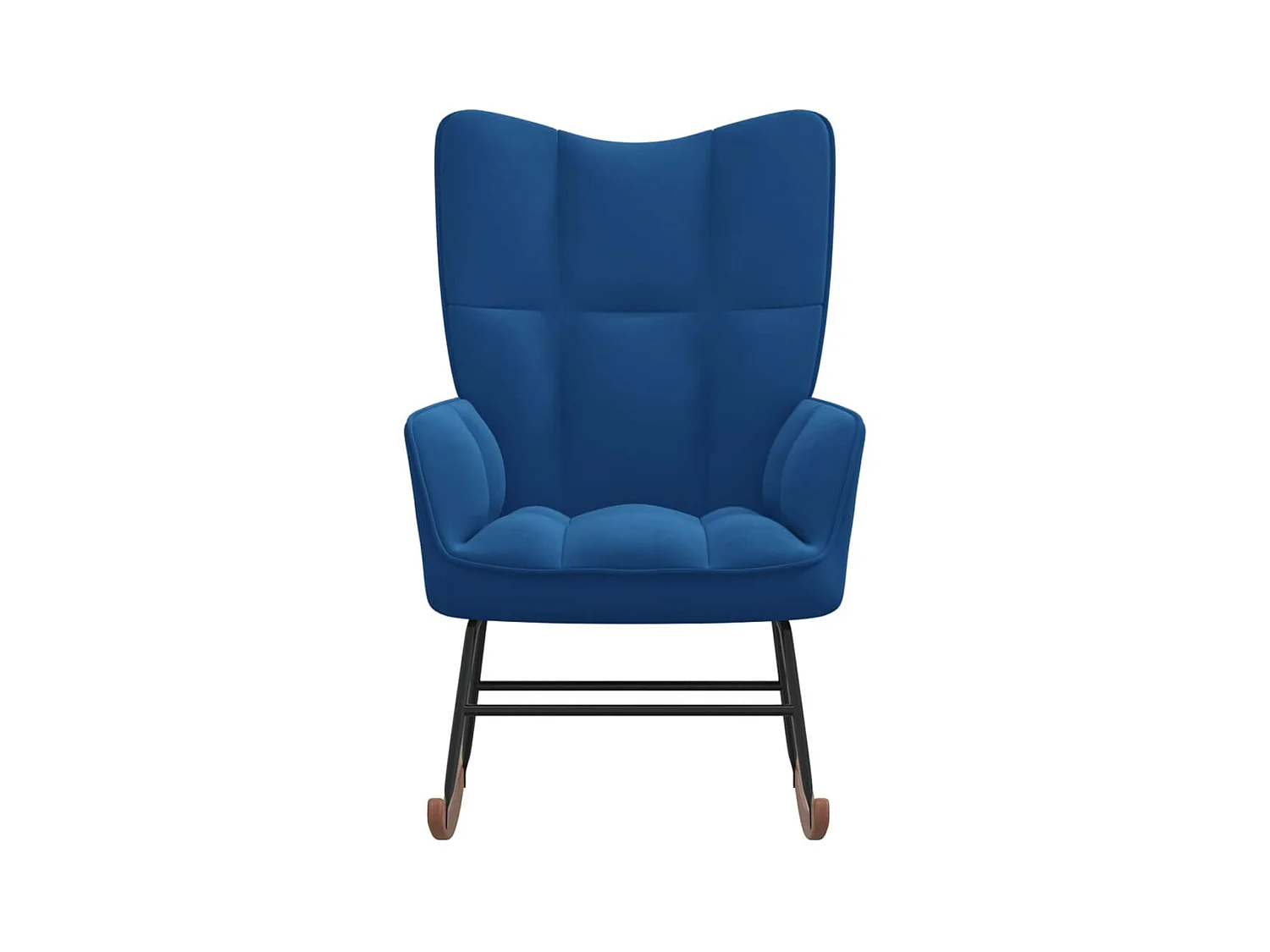 Sedia a Dondolo Blu in Velluto CFW80280