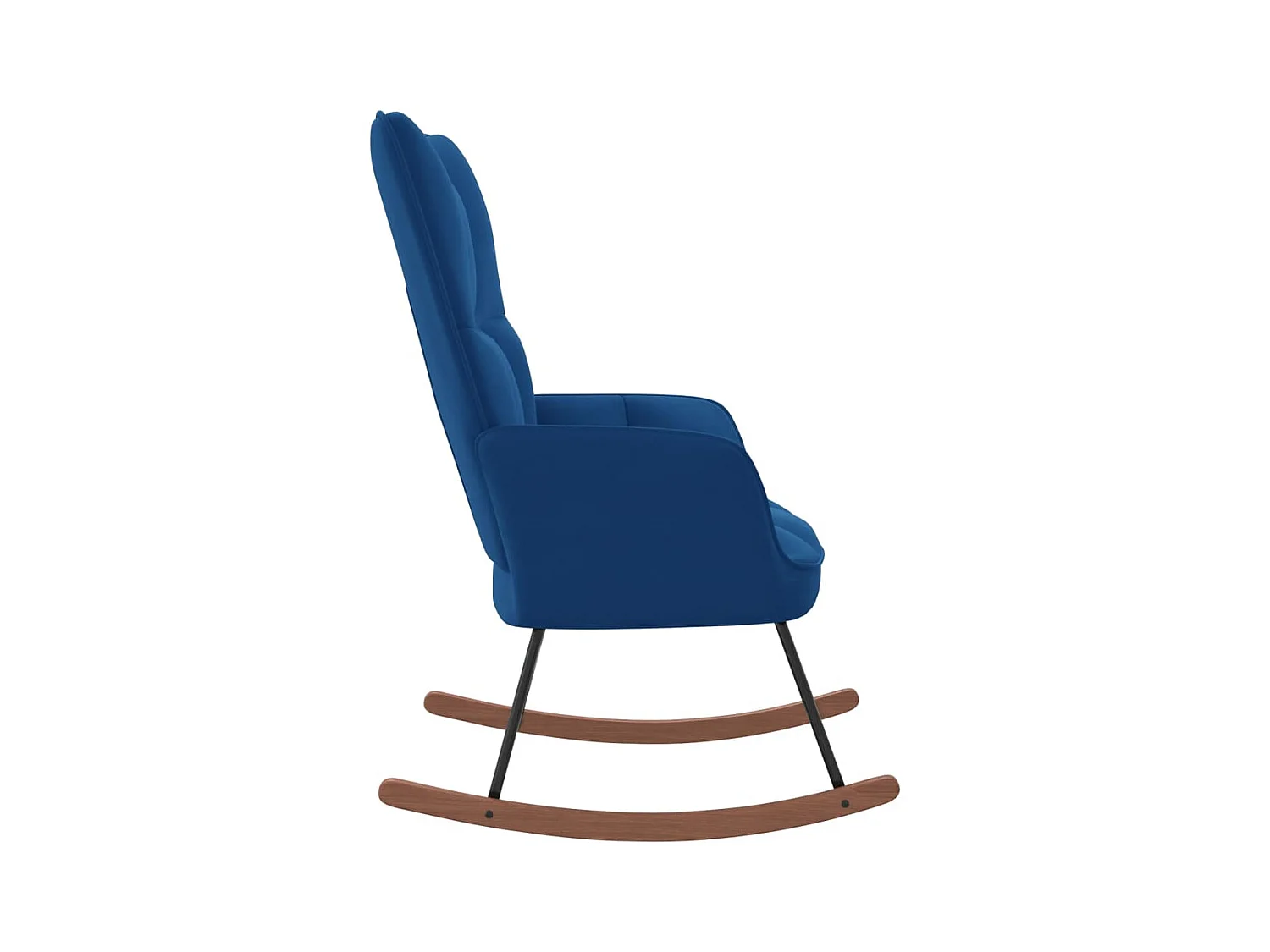 Sedia a Dondolo Blu in Velluto CFW80280