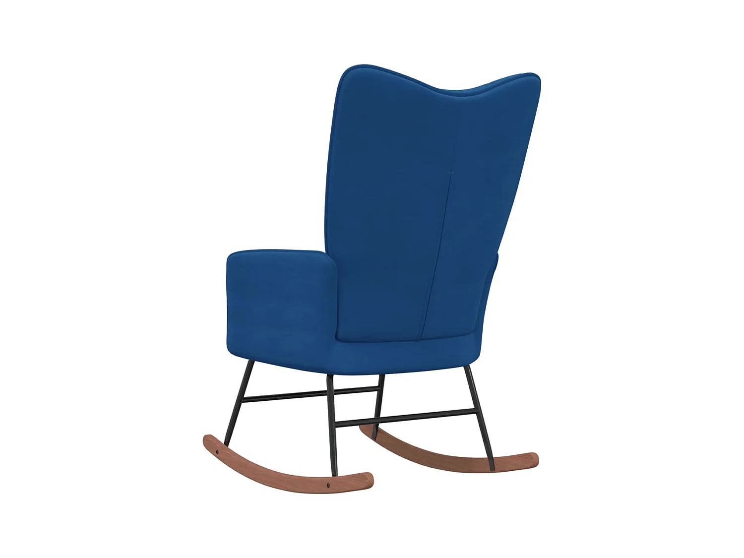 Sedia a Dondolo Blu in Velluto CFW80280