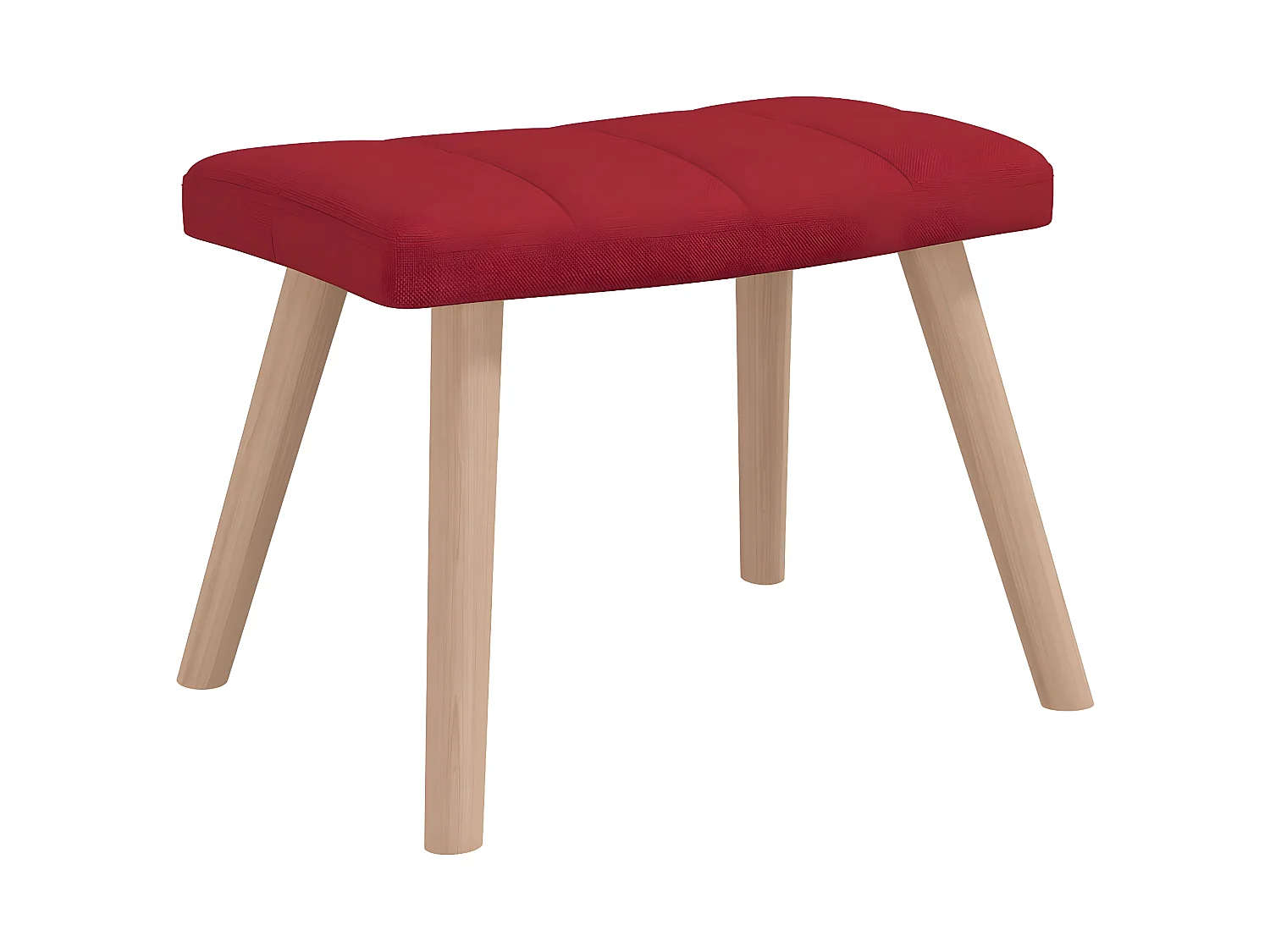 Fauteuil à bascule avec tabouret Rouge bordeaux Tissu BE81450