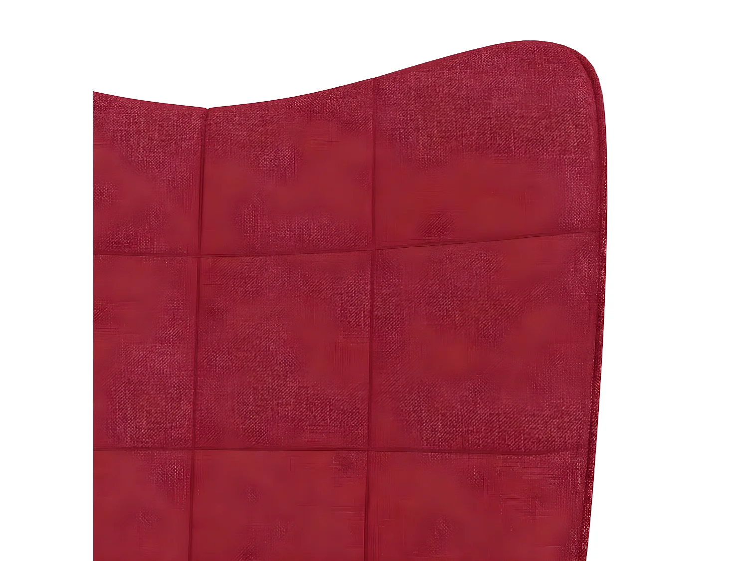 Fauteuil à bascule avec tabouret Rouge bordeaux Tissu BE81450