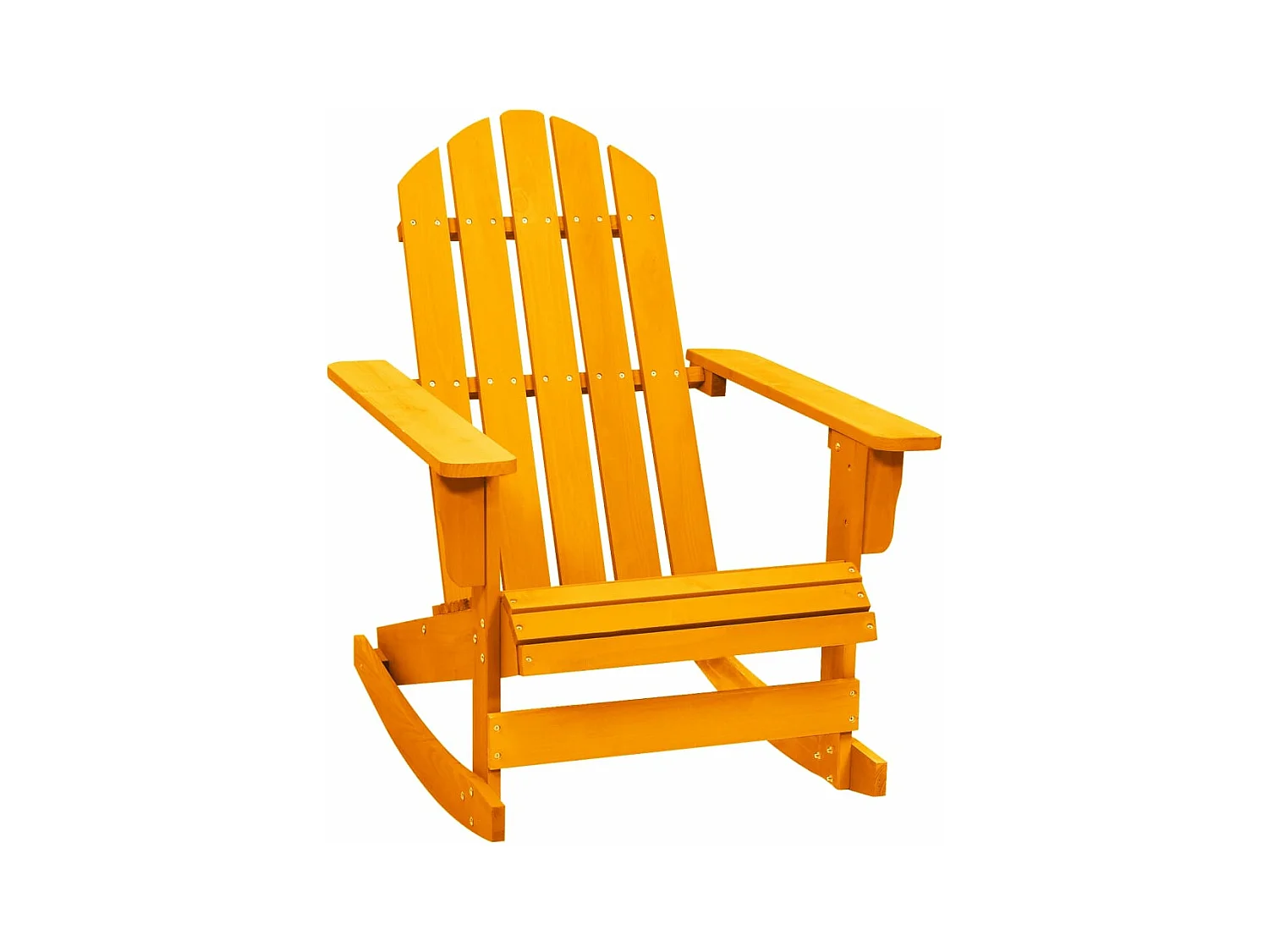 Fauteuil à bascule de jardin Adirondack Bois de sapin Orange BE38248