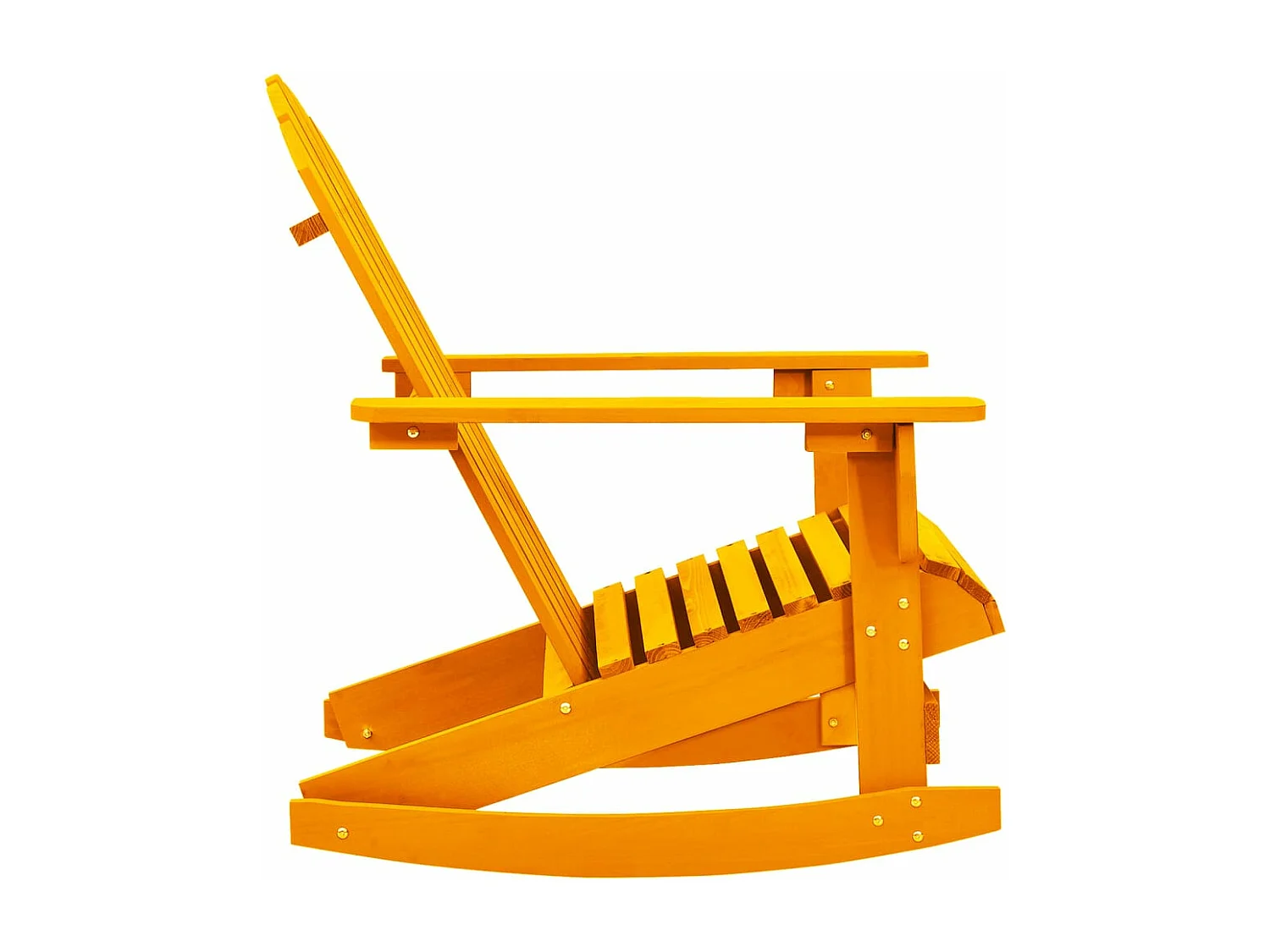 Fauteuil à bascule de jardin Adirondack Bois de sapin Orange BE38248