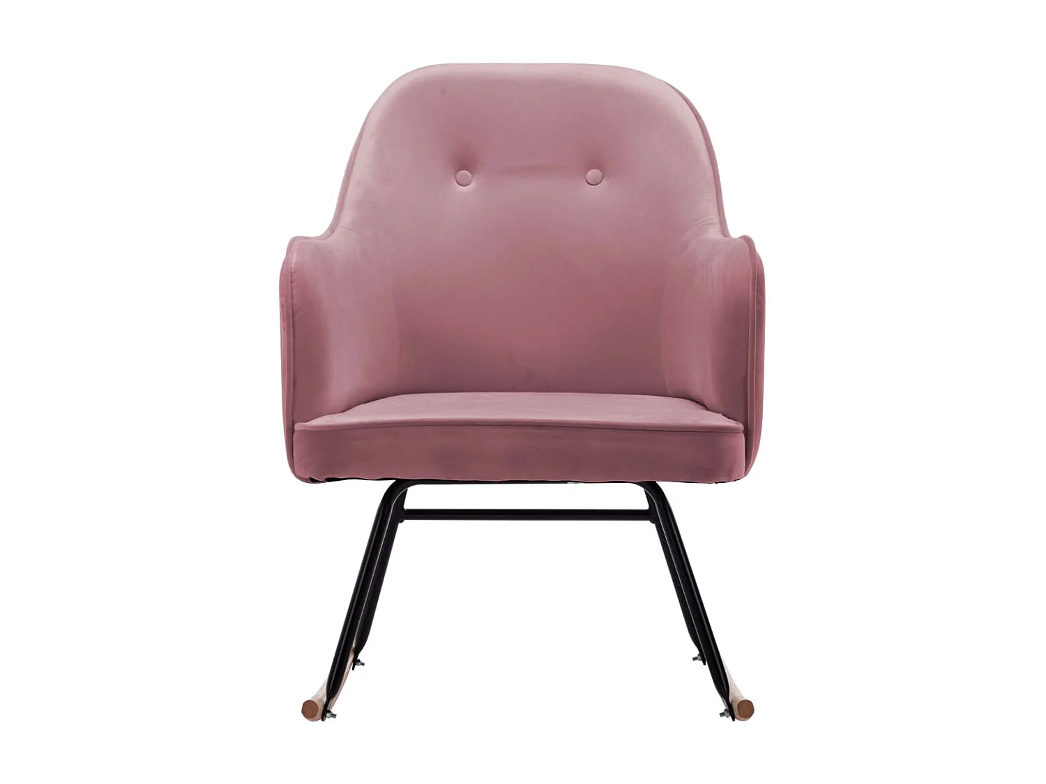 Schommelstoel fluweel roze NL322406