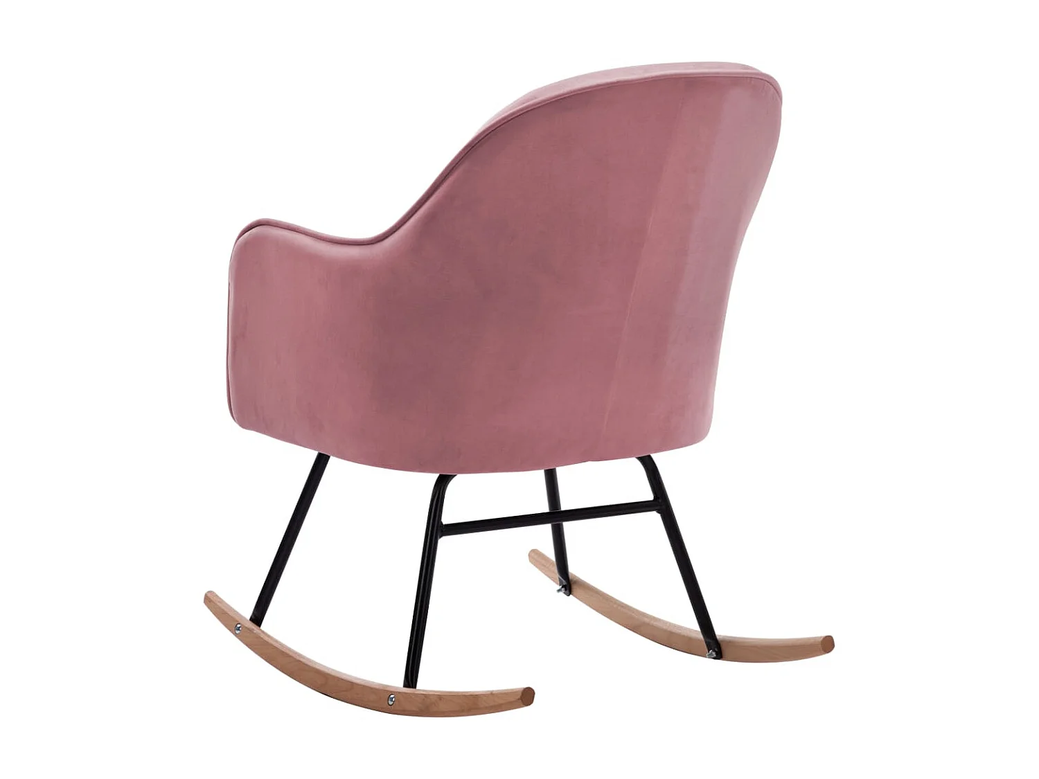 Schommelstoel fluweel roze NL322406