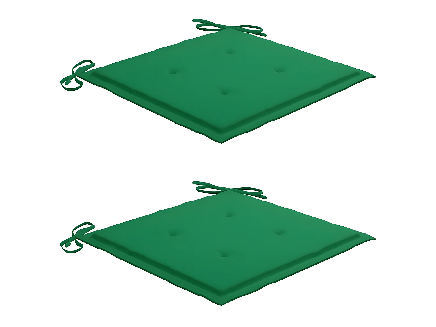 Fauteuil à bascule avec coussin vert Bois de teck solide BE57724