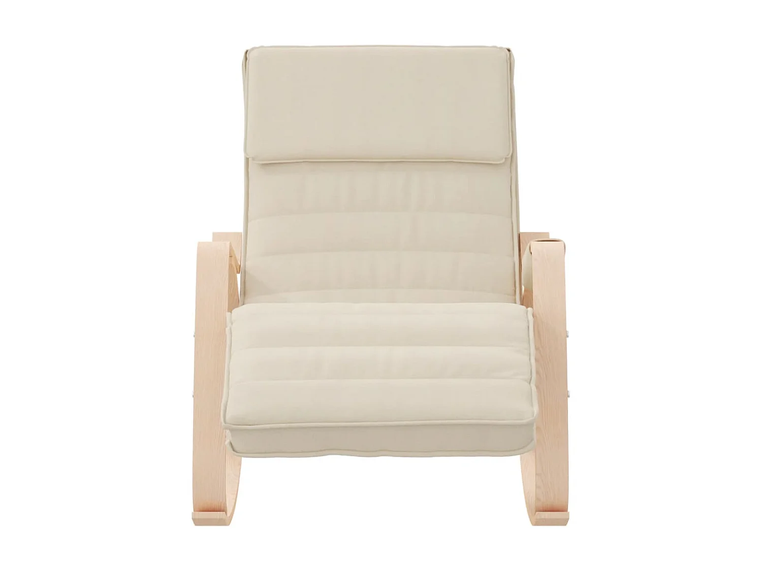 Fauteuil à bascule Crème Tissu BE64318