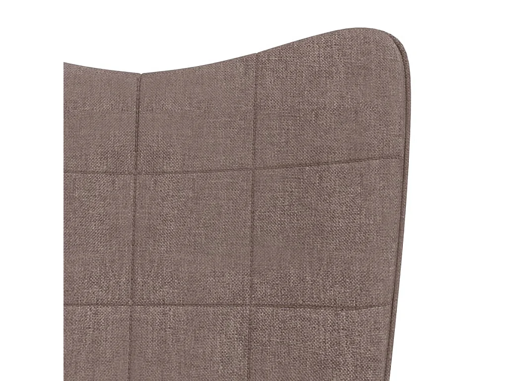 Fauteuil à bascule avec tabouret Taupe Tissu SEF10118
