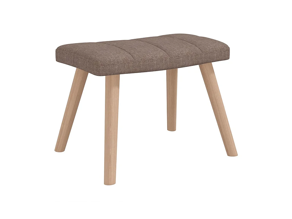 Silla mecedora con reposapiés tela gris taupe ES44386
