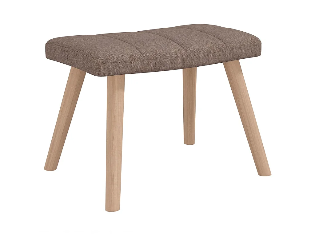 Silla mecedora con reposapiés tela gris taupe ES44386