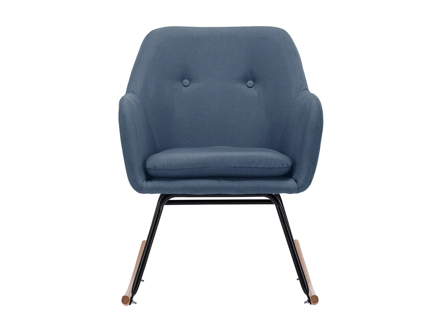 Fauteuil à bascule Bleu Tissu BE18565