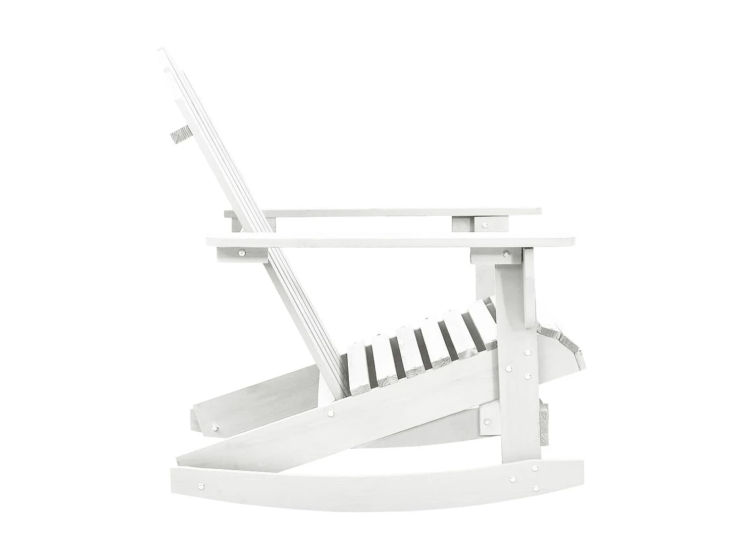 Fauteuil à bascule de jardin Bois Blanc BE96221