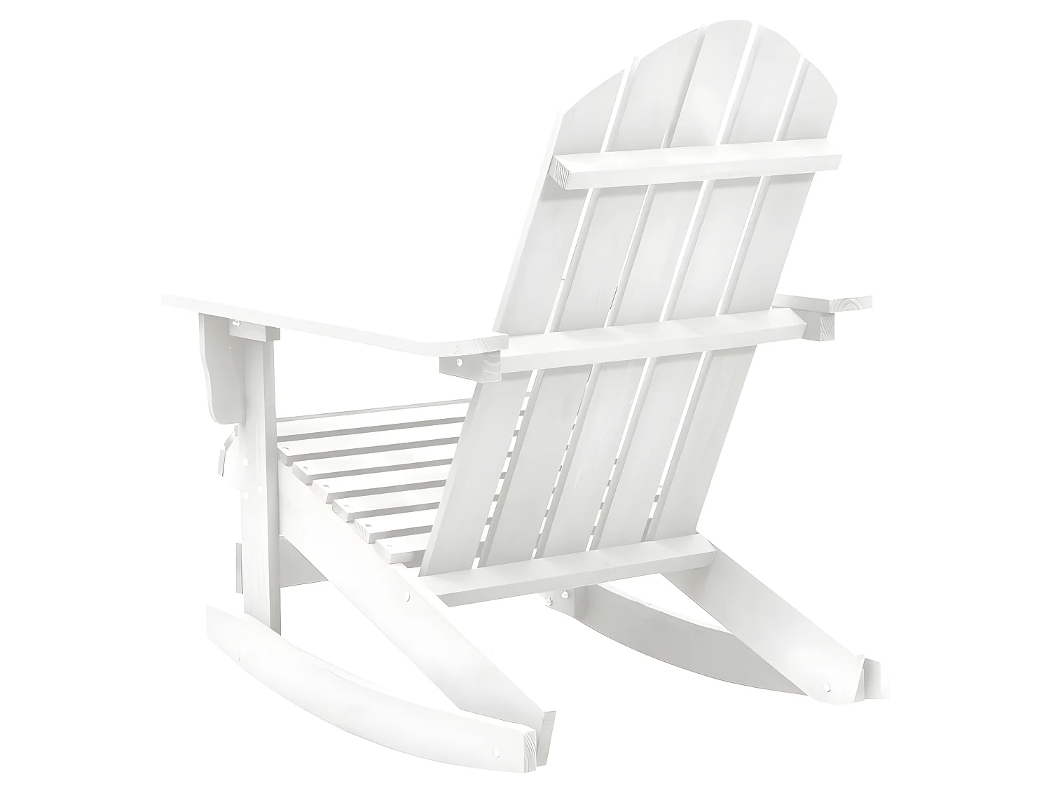 Fauteuil à bascule de jardin Bois Blanc BE96221
