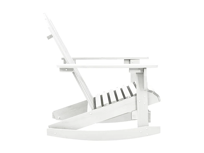 Fauteuil à bascule de jardin Bois Blanc BE96221