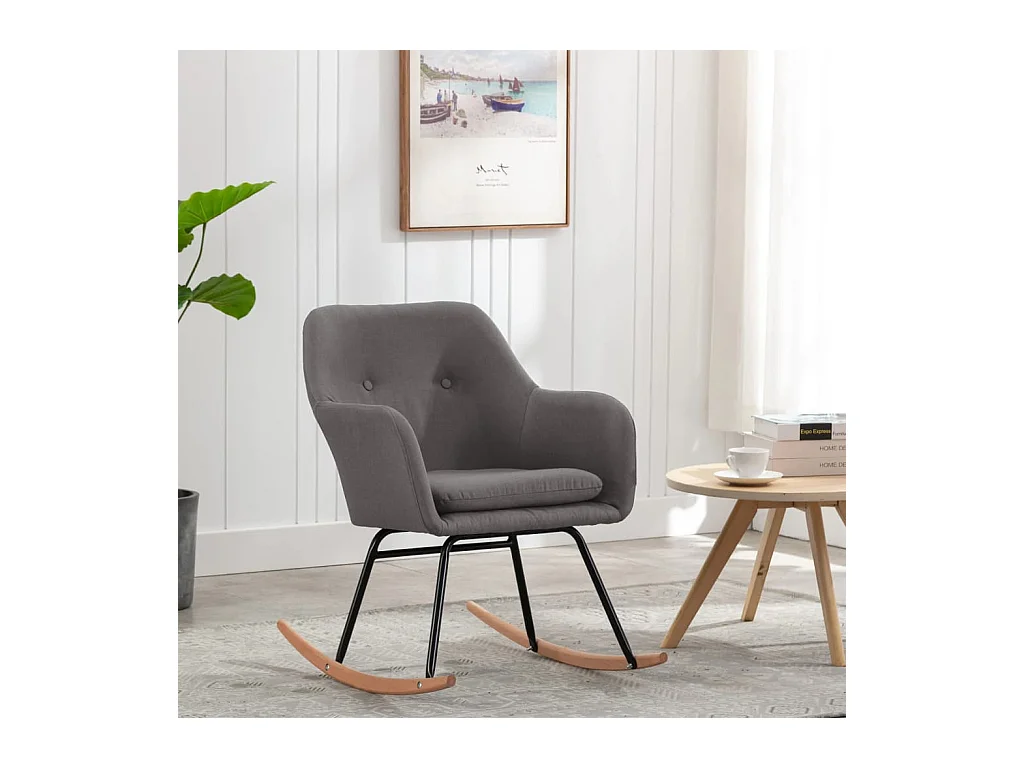 Fauteuil à bascule Gris clair Tissu BE71864