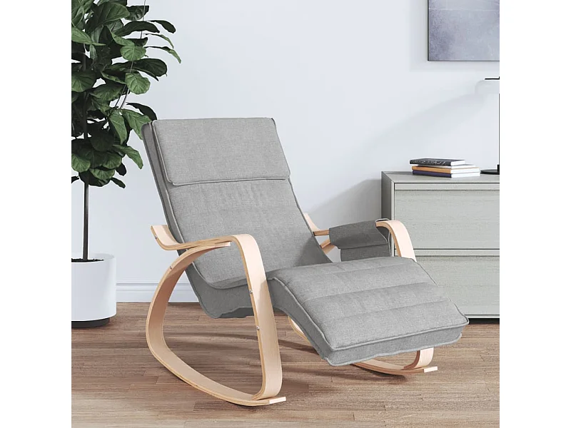 Fauteuil à bascule Gris clair Tissu BE38192