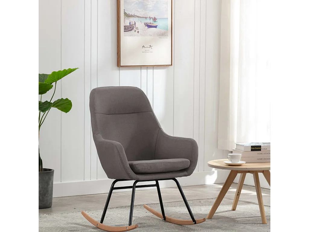 Fauteuil à bascule Gris clair Tissu BE97051