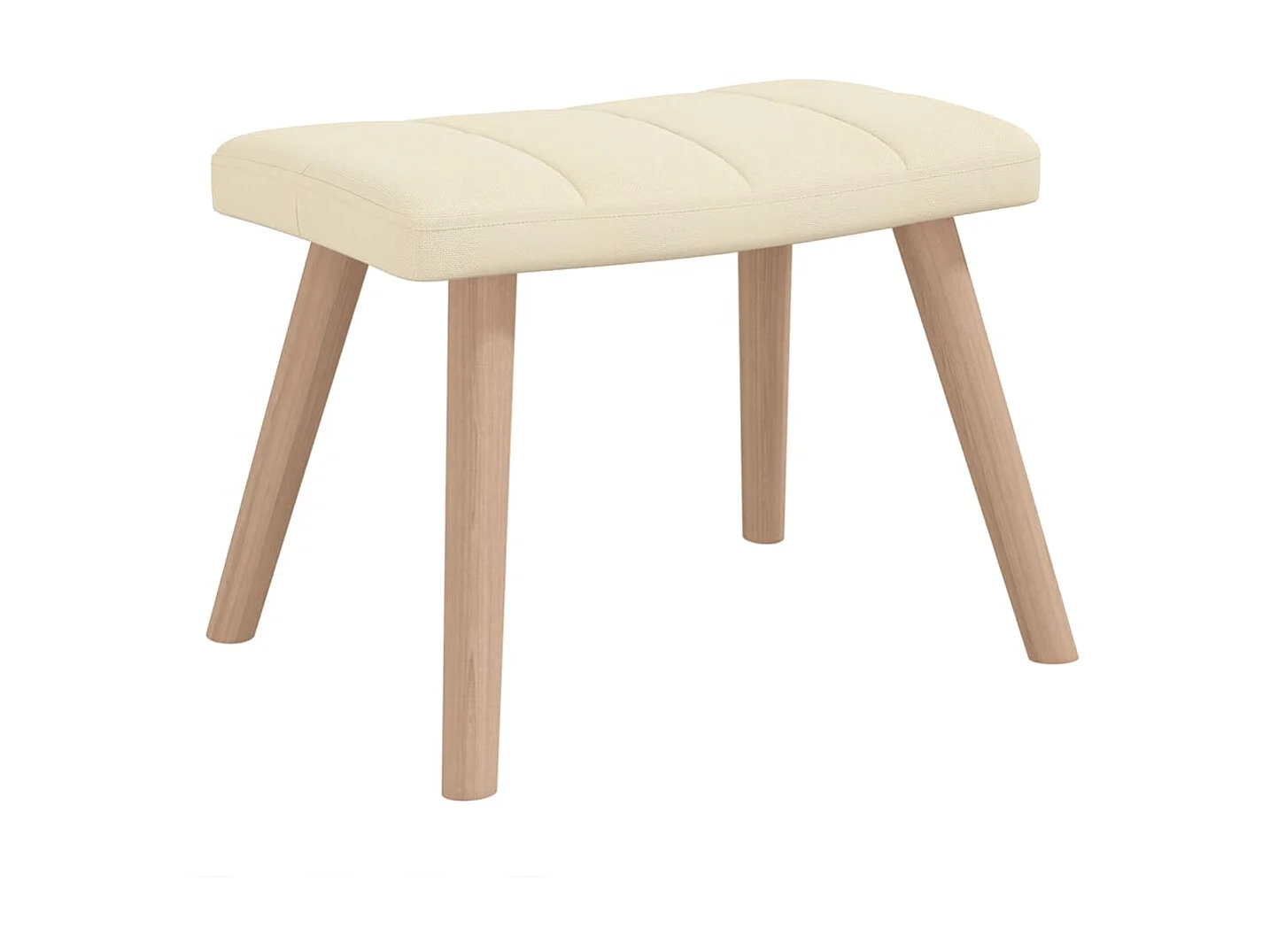 Fauteuil à bascule avec tabouret Crème Tissu BE37698