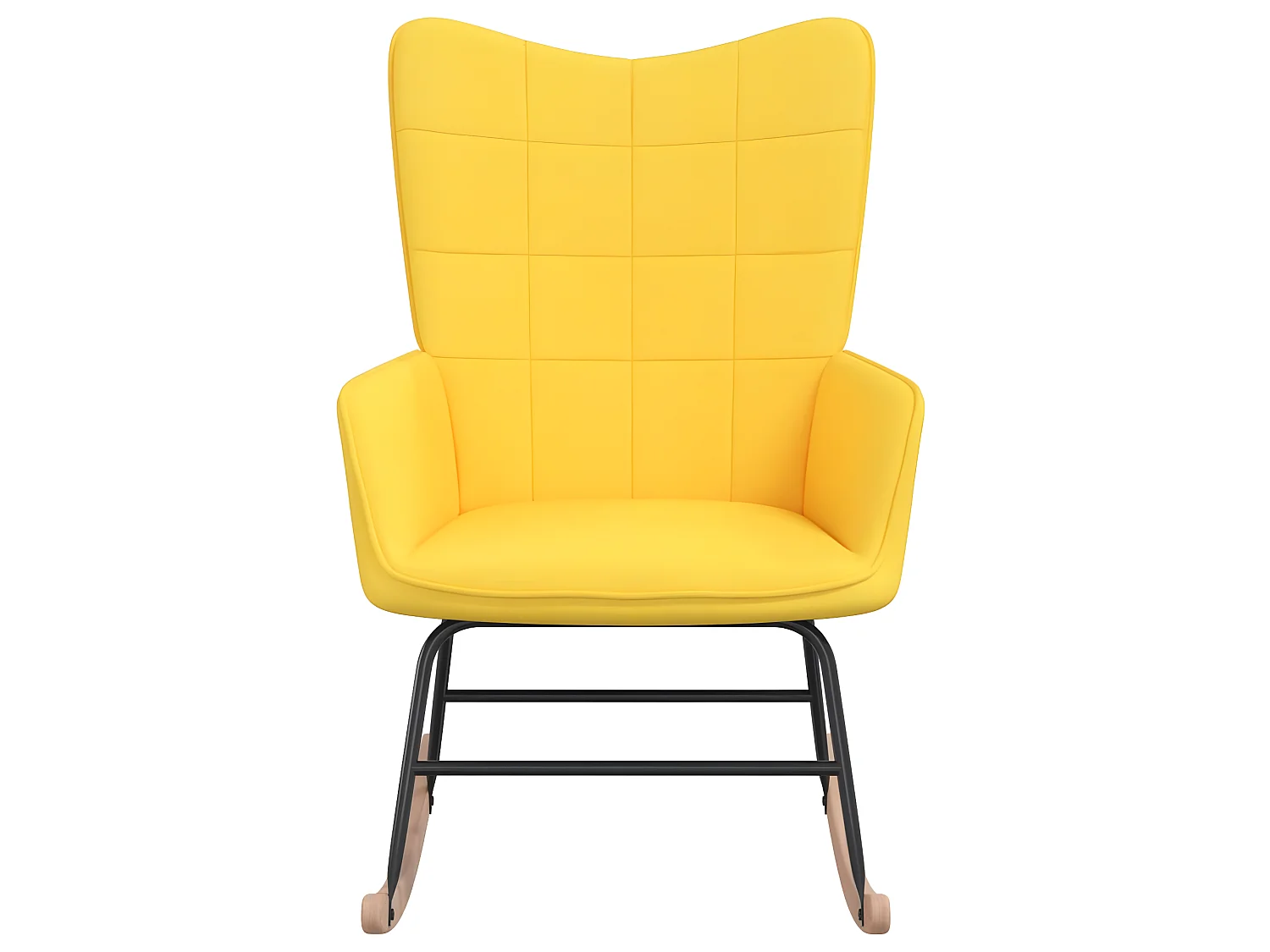 Fauteuil à bascule Jaune moutarde Tissu BE90221
