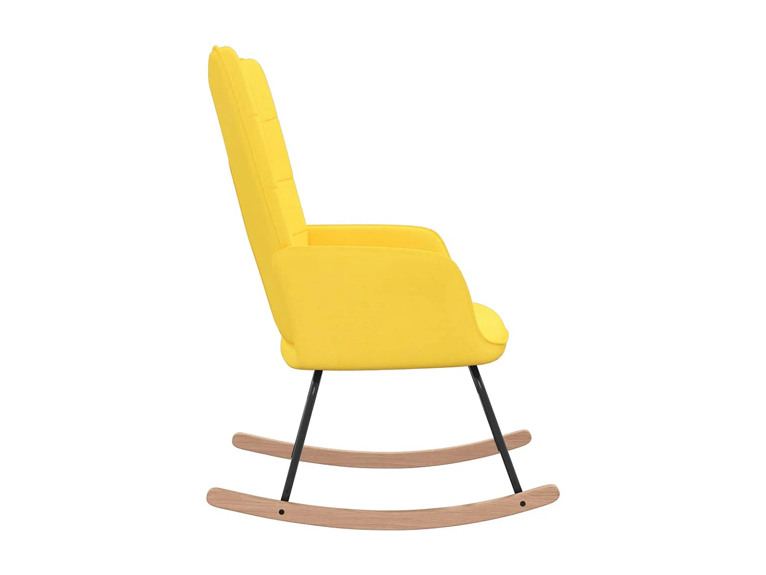 Fauteuil à bascule Jaune moutarde Tissu BE90221