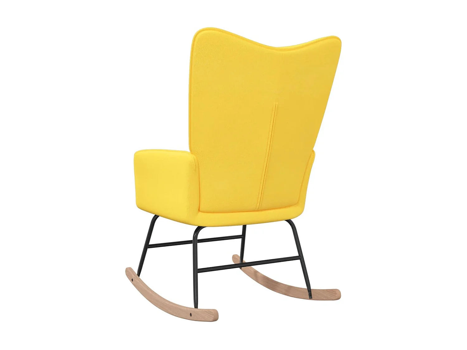 Fauteuil à bascule Jaune moutarde Tissu BE90221