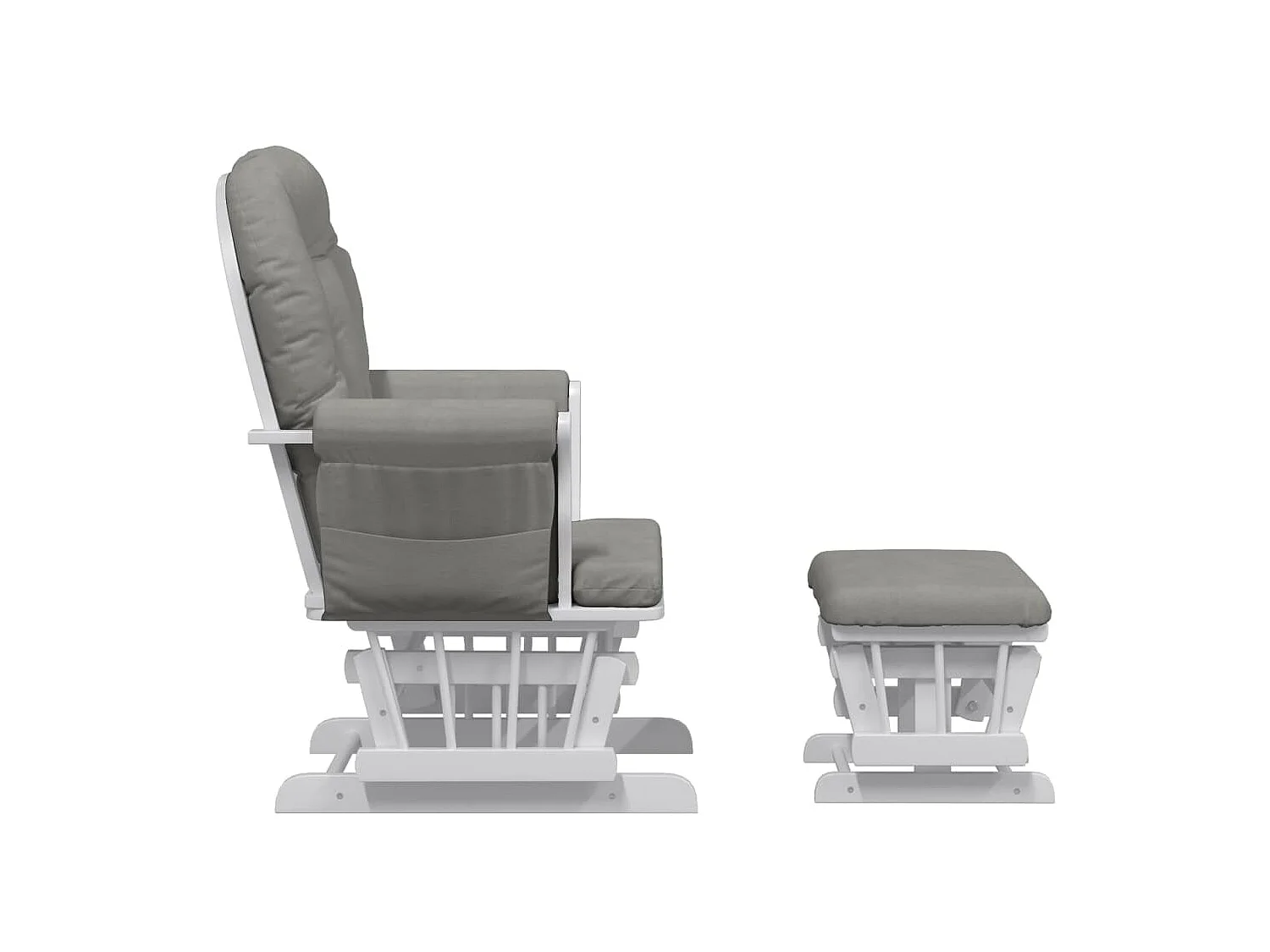 Cadeira de amamentação com banco tecido cinzento-claro PT485276
